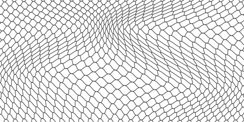 Curved net pattern. Seamless design for sportswear or equipment like soccer goals, volleyball nets, basketball hoops, hockey nets, and athletic.