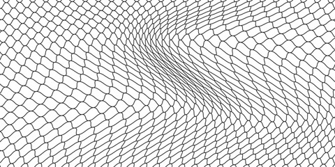 Curved net pattern. Seamless design for sportswear or equipment like soccer goals, volleyball nets, basketball hoops, hockey nets, and athletic.