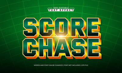 score chase editable text effect with a sport and team text style