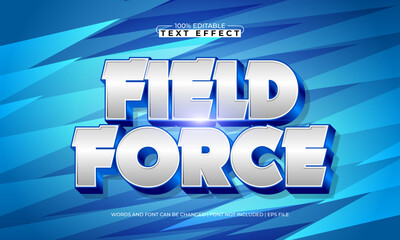 field force editable text effect with a sport and team text style