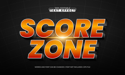 score zone editable text effect with a sport and team text style