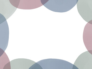 水彩絵の具で描いた落ち着いたフレームイラスト