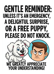 NoKnock Door Knocking Deterrent Sign