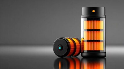 Modern futuristic cylindrical device