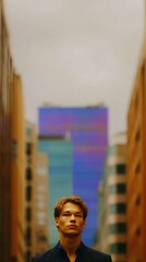 Urban portrait of a young man
