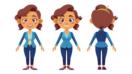 casual business woman character