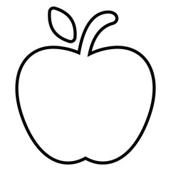 apple line icon design. apple thin black outline symbol vector illustration. editable stroke icon on transparent background.