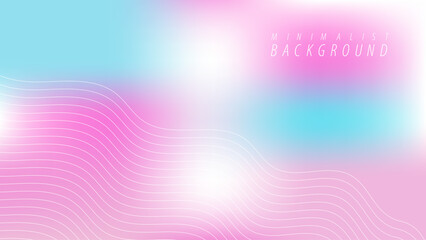 Minimalist abstract gradient background with wavy lines