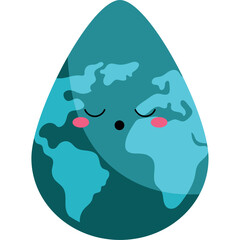 Earth Day Water Drop Icon