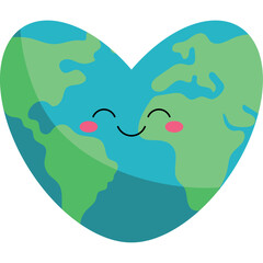 Heart Shaped Earth for Earth Day