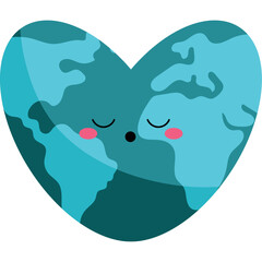 Heart Shaped Earth for Earth Day
