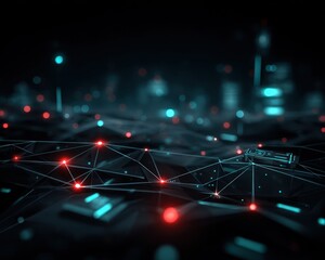 Abstract network cityscape