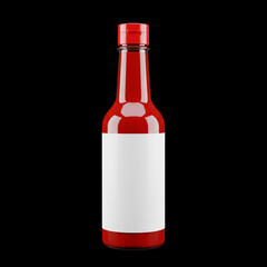 red hot chili pepper sauce bottle mock up