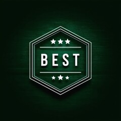 Hexagon badge, "BEST" text