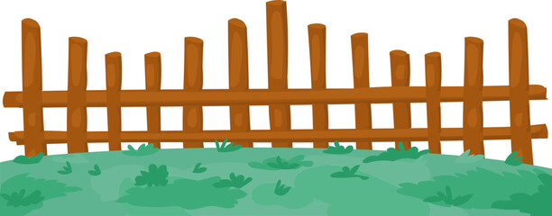Obraz premium crisscross fence over lawn vector icon for outdoor landscape, gardening or countryside scenery