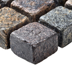 Granite Cube Stones Closeup Texture Background,