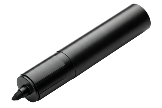 Black permanent marker with a broad tip isolated on a transparent background