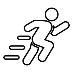 athlete line icon design. athlete thin black outline symbol vector illustration. editable stroke icon on transparent background.