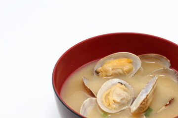 栄養満点、アサリの味噌汁
