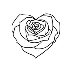 love blossom abstract vector outline