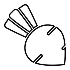 beetroot line icon design. beetroot thin black outline symbol vector illustration. editable stroke icon on transparent background.