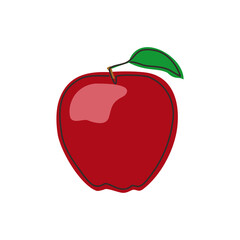 Red apple vector illustration