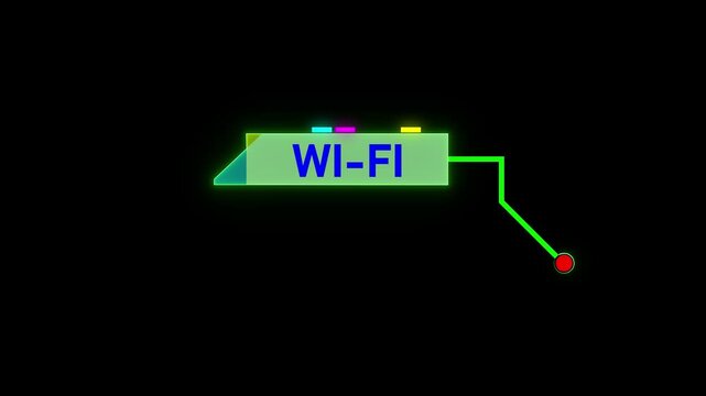 Wi-fi Lower third animation of media person or tv news title, news studio animation of call out box