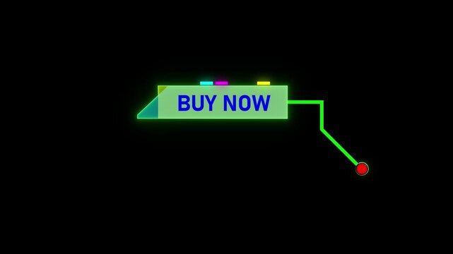 Buy now Lower third animation of media person or tv news title, news studio animation of call out box