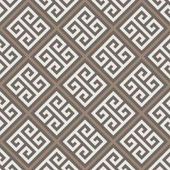 Seamless pattern of letter E in alternating light brown and dark brown colors