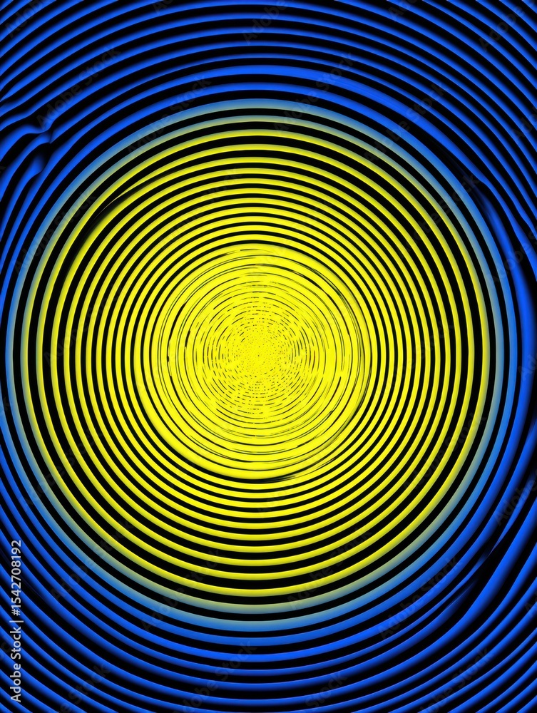 Poster Joyful Energy Burst in Vibrant Gradient Circles Creating a Dynamic Sense of Motion and Excitement in a Visually Striking Design