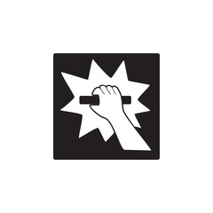 break to obtain access icon symbol sign vector