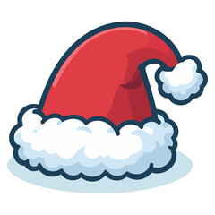 Festive Christmas Santa Hat Vector Graphic for Holiday Designs