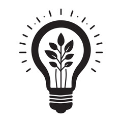 Eco Friendly Ideas and Sustainable Innovation Concept Symbol Illustration