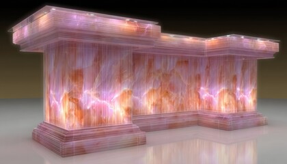 Pink onyx bar counter