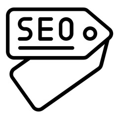 seo tag icon line