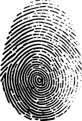 Fingerprint, Thumbprint, Biometrics, Pattern, Ink. Vector eps10