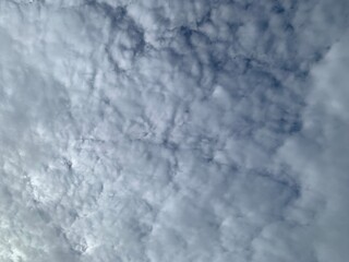 The sky with many white clouds