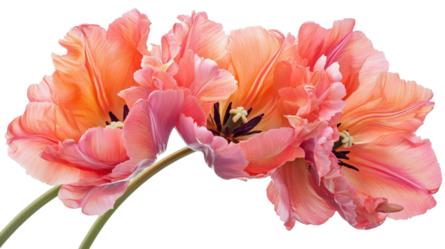 Fresh tulip flower Transparent background, PNG