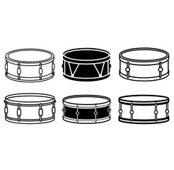 Snare Drum silhouette vector