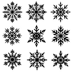 Snowflake black silhouette