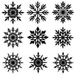 Snowflake black silhouette