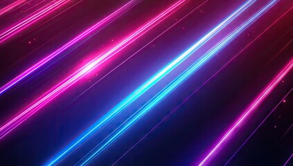 Fototapeta premium Abstract vibrant neon lines
