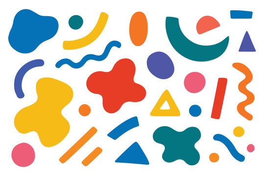 abstract colorful basic shapes geometric