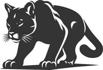 Black cougar vector