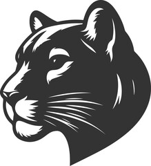 Black cougar vector