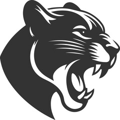 Black cougar vector