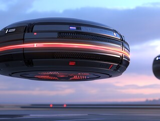 A futuristic booster projecting signal waves onto a nearby surface