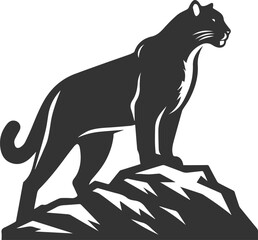 Black cougar vector