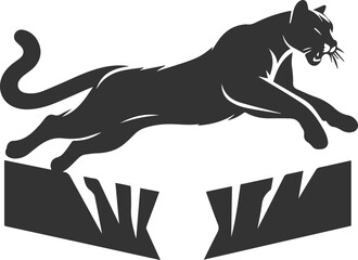 Black cougar vector