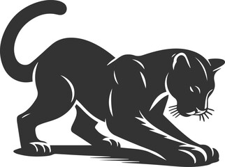 Obraz premium Black cougar vector